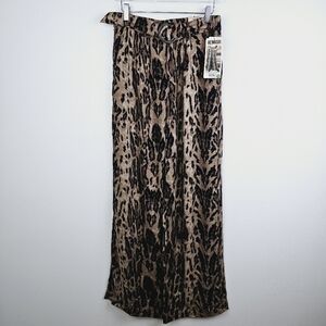 REWASH Animal Print High Waisted Wide Leg Pants NWT, size Medium